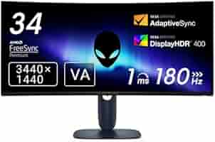 AlienwareAW3425DW曲面有機ELゲーミングモニター34 240Hz Alienware 34 240Hz QD-OLED Curved Gaming Monitor - AW3425DW